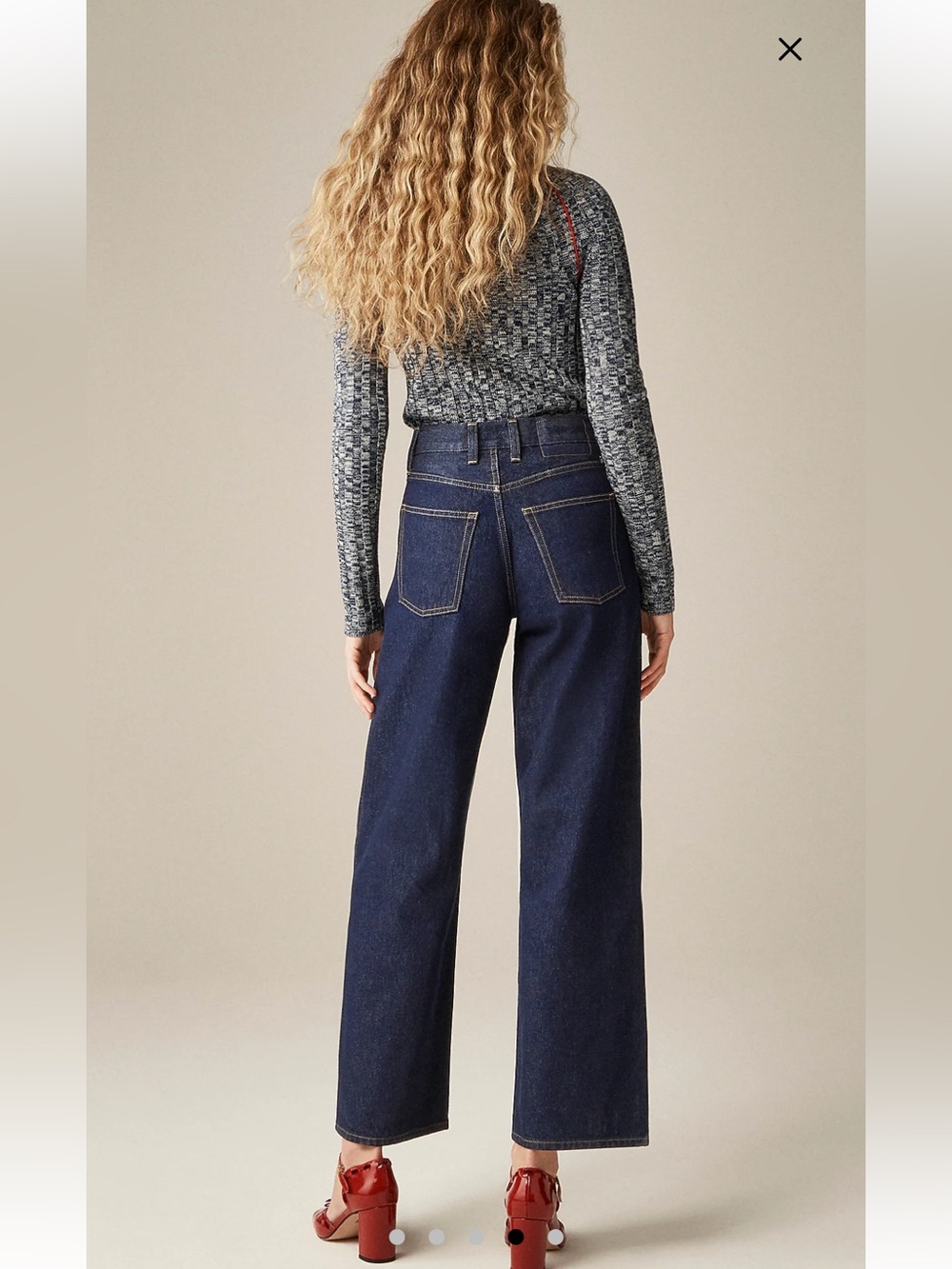J.Crew Women’s Dark Wash Wide-Leg Everyday Jeans